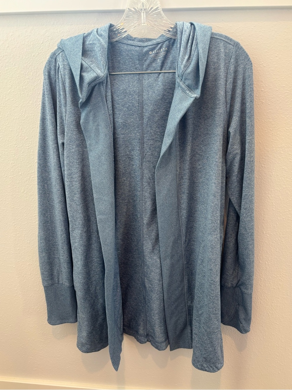 Athleta Uptempo Cardigan Hooded small blue